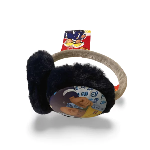 Fireman Sam Earmuffs Winter Boys Ear Muffs Black Grey - Image 3
