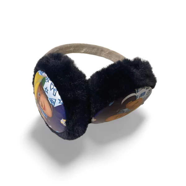 Fireman Sam Earmuffs Winter Boys Ear Muffs Black Grey - Image 4