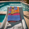 FC Barcelona Beach Bath Towel Stripes - Image 3