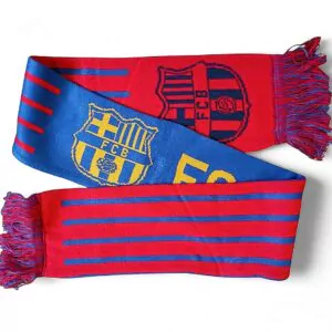 FC Barcelona Scarf Football Soccer Barça Fringes Official Licensed