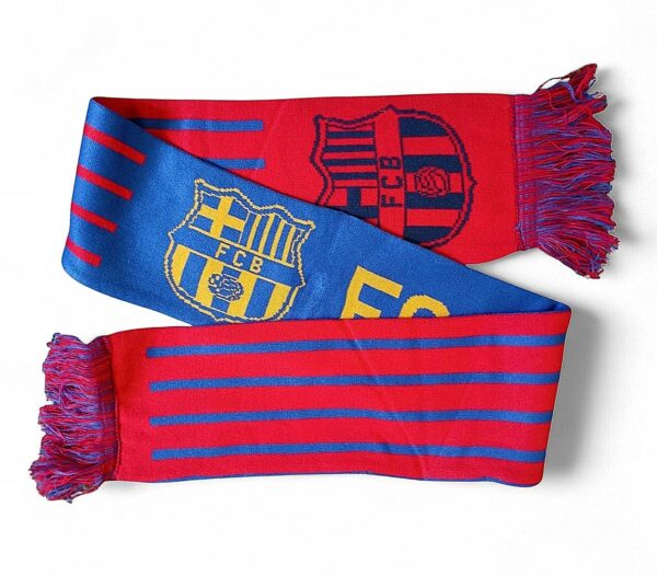 FC Barcelona Scarf Football Soccer Barça Fringes Official Licensed