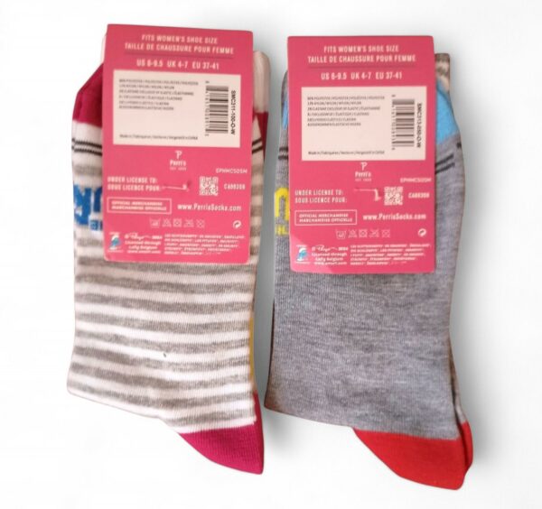 The Smurfs Girls Socks lot of 2 Grey Yellow Red Size US 6-9.5 - Image 5