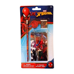 Spiderman pencil set stationary Marvel comics eraser sharpener notepad