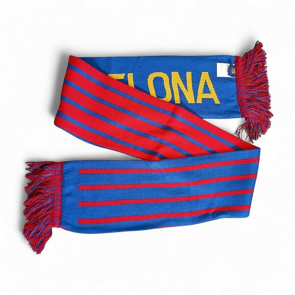 FC Barcelona Scarf Football Soccer Barça Fringes Official Licensed - Image 2
