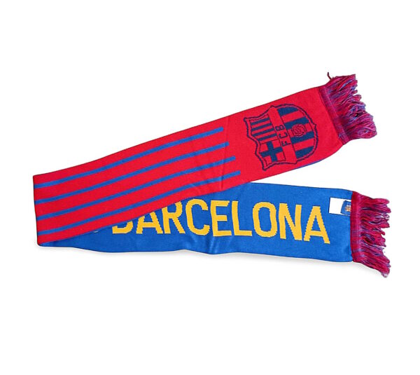 FC Barcelona Scarf Football Soccer Barça Fringes Official Licensed - Image 7