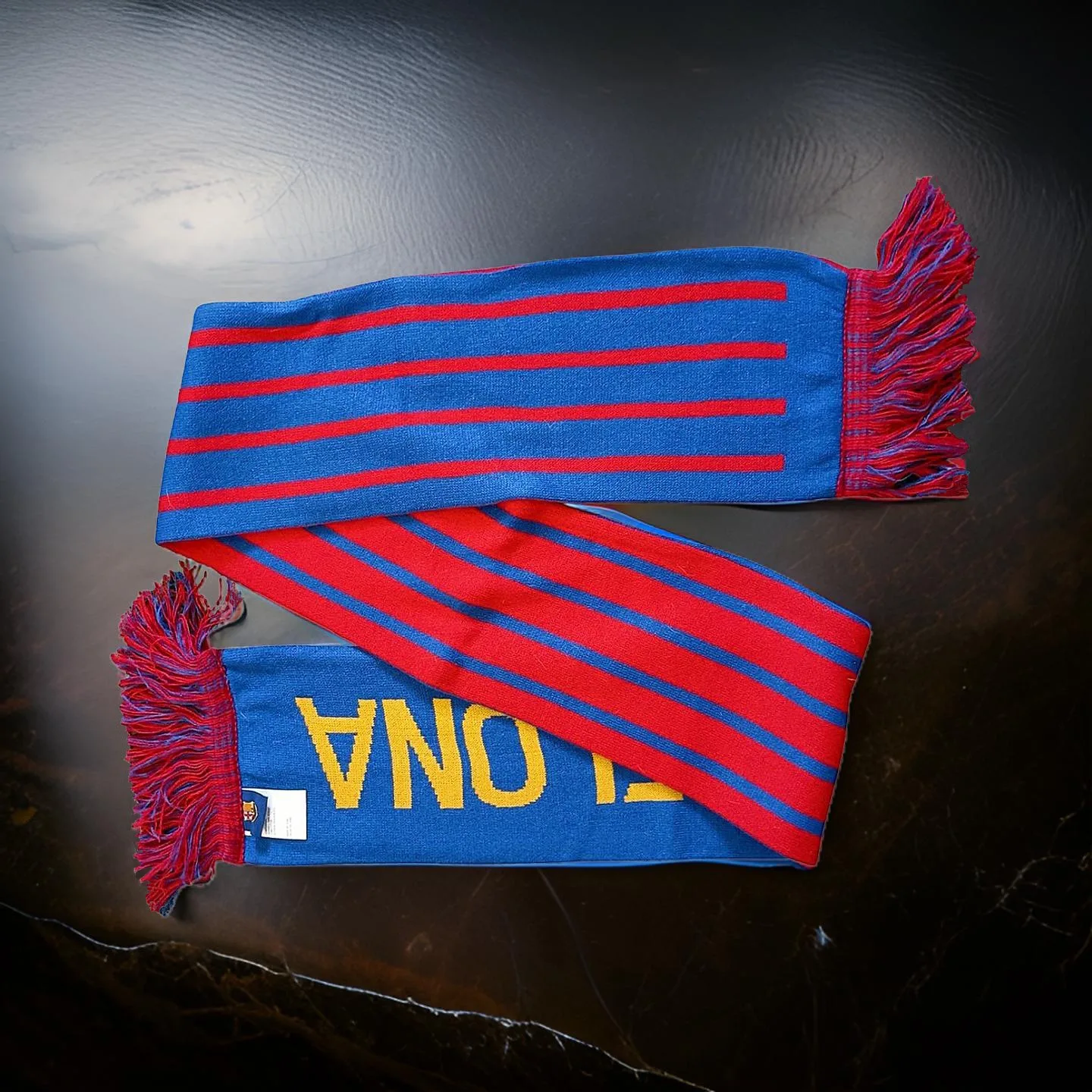 FC Barcelona Scarf Football Soccer Barça Fringes Official Licensed - Image 3