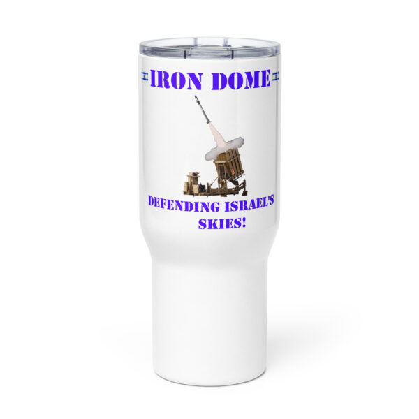 Iron Dome Travel Mug Coffee Cup Israel Missile Defense Military IDF Handle