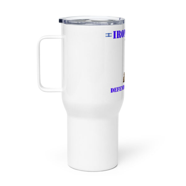 Iron Dome Travel Mug Coffee Cup Israel Missile Defense Military IDF Handle - Image 2