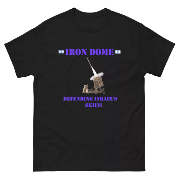 " Iron dome - defending Israel's skies" T - Shirt Tee IDF Army Military - Image 9