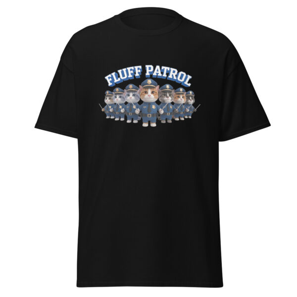 "Fluff patrol" Funny Cat T - Shirt Tee Police Unisex Cotton