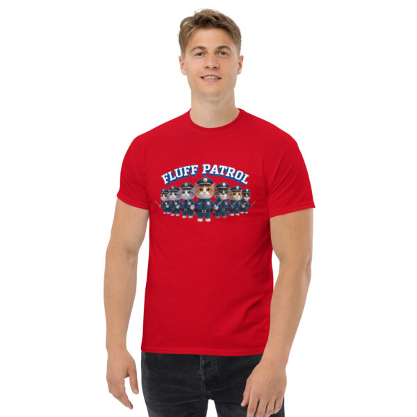 "Fluff patrol" Funny Cat T - Shirt Tee Police Unisex Cotton - Image 8