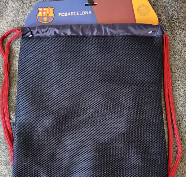 FC Barcelona Gym Bag drawstring Dry-Fit Back Navy Blue - Image 7