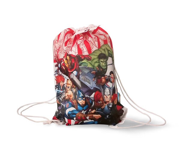 Marvel Avengers Drawstring Bag Gym String Sack Hulk Captain America Thor Iron Man - Image 2